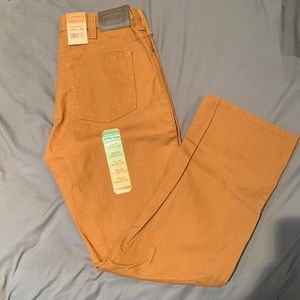 NWT! Mens Comfort Flex Relaxed Fit Work Pant in Camel